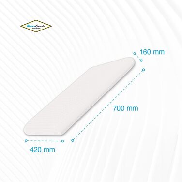 Ортопедична подушка для шиї з в&39язкопружної гелевої піни - Подушка без запаху без наволочки - Подушка для сну для підтримки шийного відділу хребта та полегшення болю в шиї - (70 см x 42 см x 16 см) Без запаху Висота 16 см - Без чохла