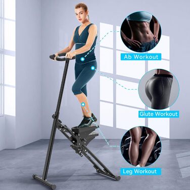 Сходовий тренажер для домашнього використання, складний, з великою педаллю, вертикальний тренажер для тренування всього тіла, степер для домашніх тренувань з вантажопідйомністю 110 кг