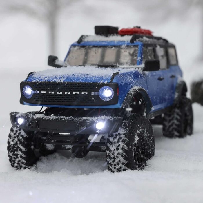 Радіокерований позашляховик Axial SCX24 1/24 2021 Ford Bronco 4WD Brushed RTR (Готовий до використання), Синій, AXI00006T3