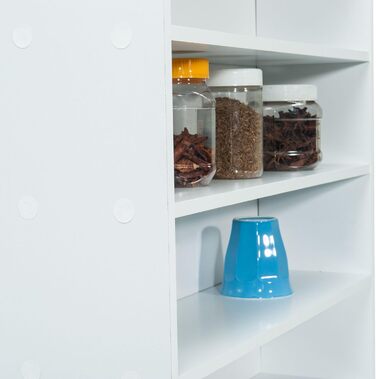 Білий стелаж з 5 полицями