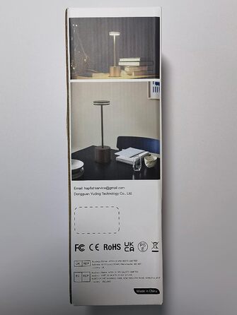 Світлодіодна настільна лампа Hapfish Акумуляторна батарея, 5000 мАг сенсорна настільна лампа з регулюванням яскравості, настільні