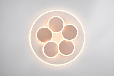 Стельовий LED-світильник Trio Mandala 653210676, метал, теплий сірий/кавовий, 35 Вт, з пультом, димером, регулюванням кольору світла, таймером та нічним режимом