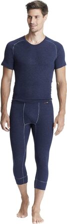 Термобілизна з коротким рукавом con-ta Thermo, футболка з натуральної бавовни, базовий шар, чоловіча термобілизна, розмір 5/M - 10/4XL L Темно-синій меланж