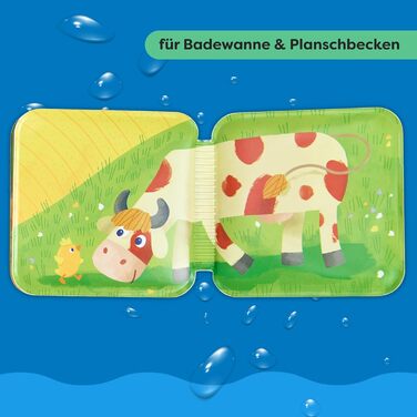 Міні-книжка для купання Ферма водні розваги для малюків від 6 місяців з писком та барвистими ілюстраціями водонепроникна іграшка для ванни 2012345001