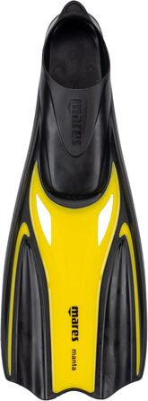 Дитячі ласти із закритою кишенею для ноги, оптимізованою рушійною силою, бічними ребрами, комфортом та продуктивністю, жовті, розмір 34/35