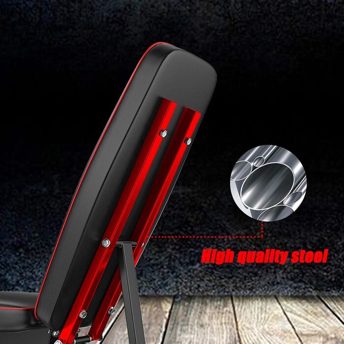 Складана лава для штанги GJXJY з підйомником ніг, багатофункціональна тренувальна фітнес-лава, регульована складна лава для жиму лежачи, похила лава, лава для присідань та тренувань м&39язів живота