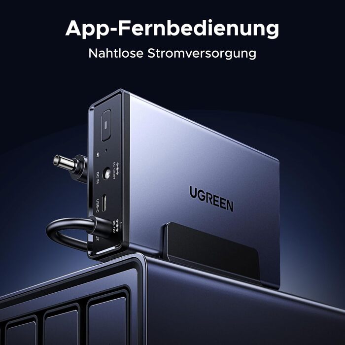 Блок живлення UGREEN 120 Вт, захист від перенапруги, сумісний з UGOS Pro, керування через додаток, автоматичний захист від відключення живлення, джерело безперебійного живлення для UGREEN DH2300/DH4300 Plus/DXP2800//DXP4800 Plus