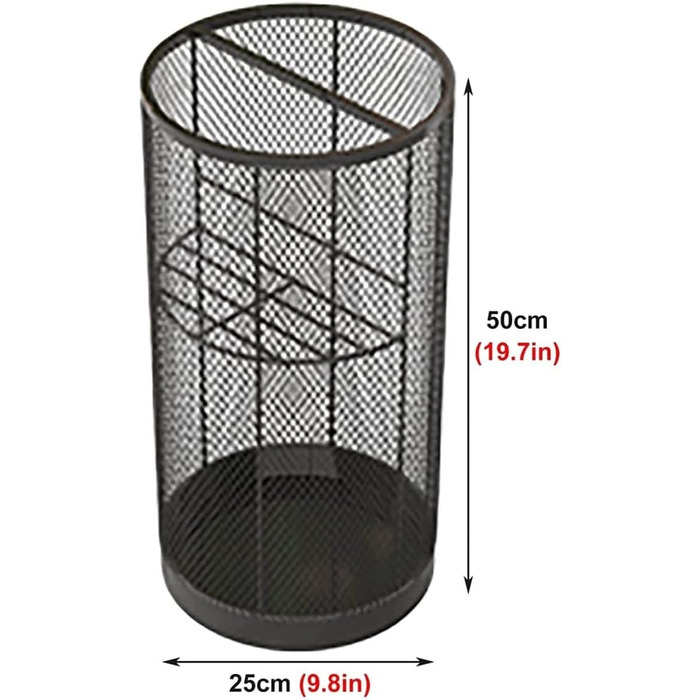 Тримач парасольки для внутрішнього використання, круглий кошик для парасольок, металева сітчаста підставка для парасольок для дому, офісу, передпокою, портативна підставка для парасольки, тримач для парасольки, відро для парасольки, передпокій (синій). Чо