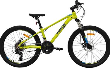 Дитячий гірський велосипед Keskin HT MTB1 24&39 21 швидкість, пневматичні шини 2.35&quot, дискові гальма, алюмінієва рама, неоново-зелений