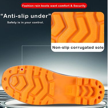 Чоловічі гумові чоботи середньої висоти, ПВХ, водонепроникні, складні, міцні, нековзні, гумові, брудозахисні дощовики для садівництва, роботи у дворі, активного відпочинку на свіжому повітрі, розмір 41 1/3 EU