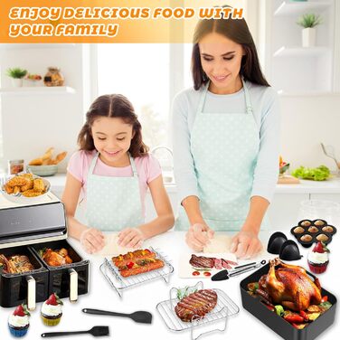 Аксесуари для фритюрниці, аксесуари для фритюрниці 7.6-9.5 л та інші двозонні фритюрниці, аксесуари для фритюрниці, аксесуари для фритюрниці без бісфенолу А Аксесуари для фритюрниці для Ninja Foodi AF400EU AF300EU AF500EU