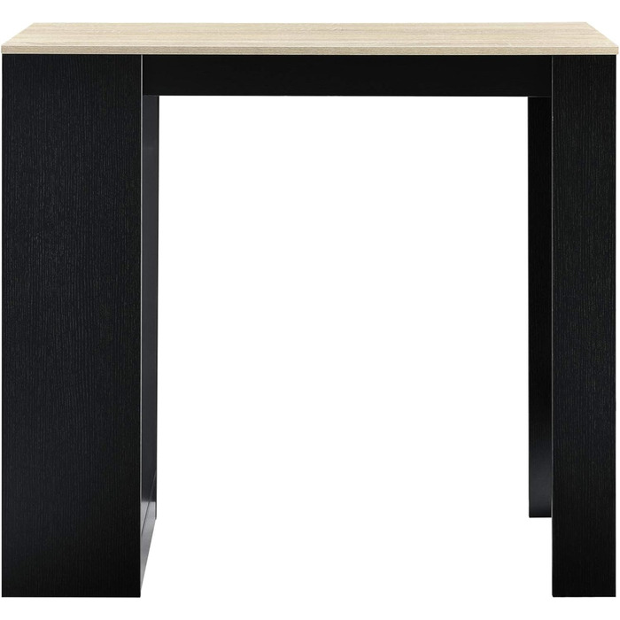 Барний стіл Kouvola, стіл для бістро, обідній стіл, 110 x 50 x 103 см, кухонний стіл, кухонна стільниця з 3 полицями, стіл, барна стійка для їдальні, вітальні, кухні, чорний/дубовий колір