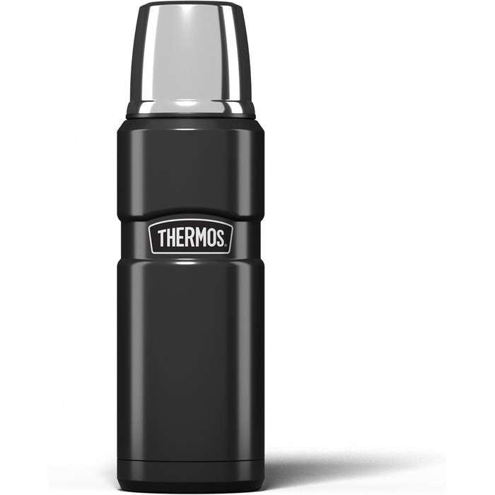 Маленький глечик King Thermos сірого кольору, виготовлений з нержавіючої сталі, зберігає об&39єм гарячим або холодним, 470 мл