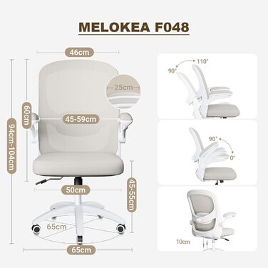 Крісло для офісу Bionic 4D з поперековою підтримкою, ергономічне офісне крісло з підлокітниками, що відкидаються на 100, регульоване по висоті офісне крісло, сітчасте комп&39ютерне крісло, відповідає стандарту EN12520, сіро-бежеве