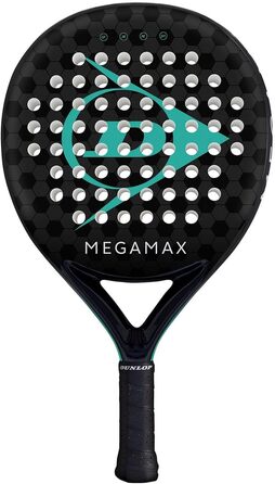 Падел-ракетка Dunlop Megamax Black графіт 360 г кругла форма Pro EVA + величезний sweet spot для початківців і рекреаційних гравців максимальний контроль + сила офіційний Dunlop Sports оригінал 2025
