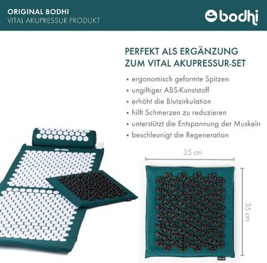 Килимок для точкового масажу Bodhi VITAL Soft Подушка Стимулює рефлекторні зони стопи Релаксація для ніг Запобігає болю Сприяє кровообігу Тіл