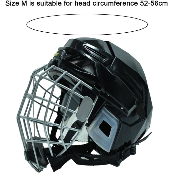 Хокейний шолом, регульоване професійне хокейне спорядження, шолом для ковзання на ковзанах для тренувань, ігровий M Чорний