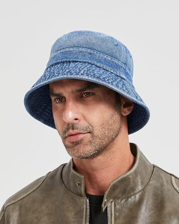 Джинсовий капелюх Zylioo L/XL/XXL для чоловіків та жінок, для великої голови, UPF50 захист від сонця, розмір 58-64 см, вінтажна літня шапка з китицями XL-XXL, темно-синя