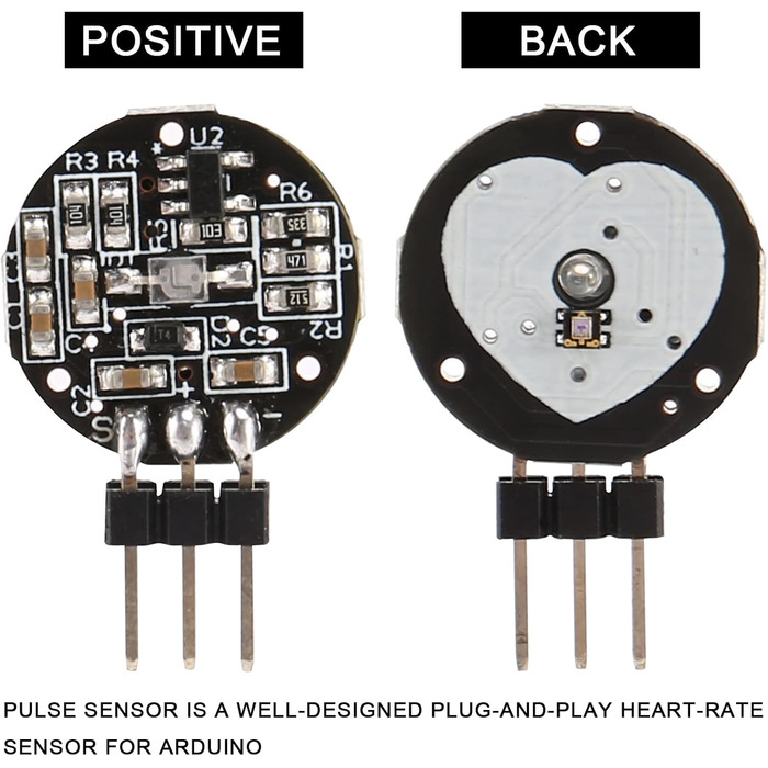 Датчик пульсу, датчик серцевого ритму, датчик серцебиття, чорно-червоний, 136001