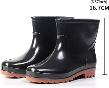 Чоловічі чорні водонепроникні гумові чоботи для саду, чоловіче дощове взуття, гумові черевики, чоловіче взуття 13 (коричневий, 40)