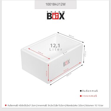 Набір пінопластових коробок THERM BOX 46 Вт та 12 Вт, товщина стінки 3 см, об&39єм 46,59 л та 12,24 л, ізольовані коробки, коробка-холодильник, коробка-грілка, багаторазові