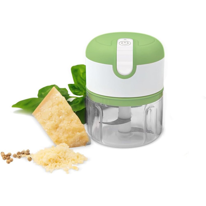 Подрібнювач з USB-портом, міні-кухонний комбайн - Multi-Chopper - Акумуляторна батарея - Crush, Cut & Chop, білий, 3 Seconds Chopper -
