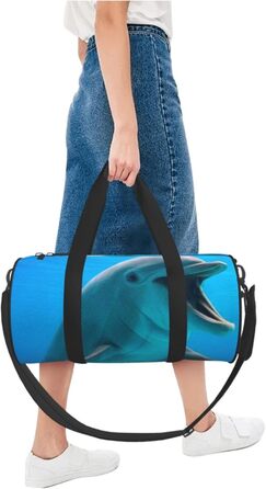 Дорожня сумка Щасливий Дельфін великої місткості, легка та міцна, ідеальний подарунок для подорожей, відпустки, ділових поїздок та іншого, Щасливий Дельфін, універсальний розмір