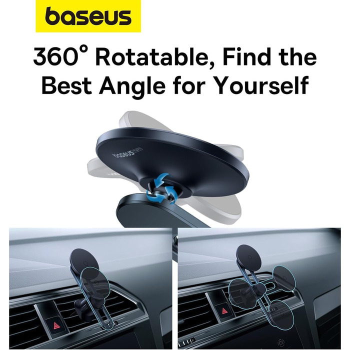 Магнітний автомобільний тримач Baseus MagPro (чорний)