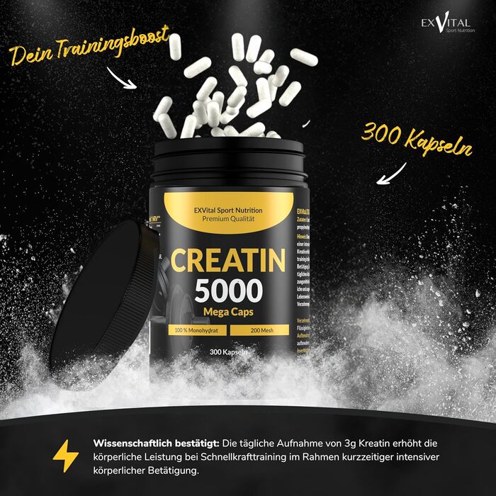 Креатин Mega Capsules 5000, 300 капсул