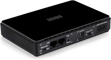 Міні ДБЖ з гігабітним POE для роутера, модему, камери спостереження, вхід змінного струму вихід 5В USB 9В/12В DC 24В/48В POE (1000