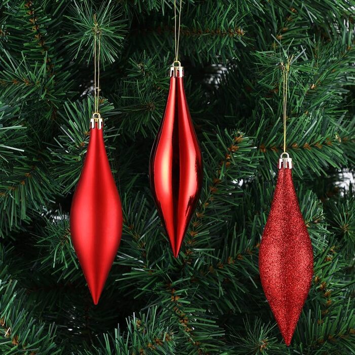 Різдвяні кульки 102 шт червоні Deuba