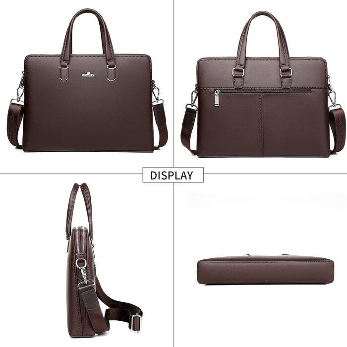 Чоловіча ділова сумка FSD.WG, водонепроникний шкіряний портфель, сумка для ноутбука на плече для бізнесу, школи, подорожей, знімни