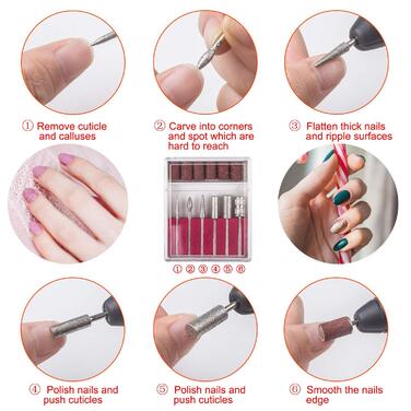 Електричний фрезер для нігтів AIBEAU (чорний)