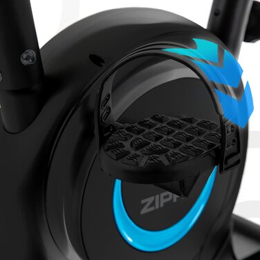 Велотренажер ZIPRO з 8 рівнями магнітного опору, тримачем для смартфона, РК-монітором, регульованим сідлом