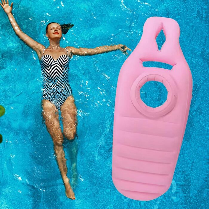 Плаваючий надувний шар для басейну Плаваючий шар для вагітних з отвором для живота розслабляючий пляжний шезлонг для вагітних, товсте ПВХ-покриття, протиковзкий плавучий шар для засмаги з отвором для живота для жінок, для заднього двору