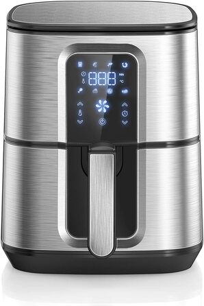 Фритюрниця OZEANOS 5.5 л, потужність 1800 Вт, цифрова сенсорна панель, готові програми, таймер до 30 хвилин - можна мити в посудомийній машині, OT-AF-55SM-DIGITAL 5.5 л