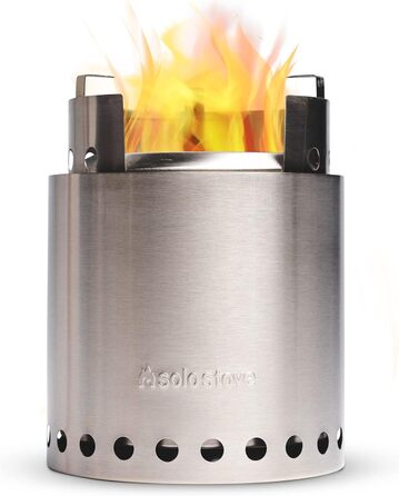 Кемпінгова піч Solo Stove Campfire Портативна кемпінгова піч, для 4 осіб, нержавіюча сталь, потужна, ефективна на дровах з низьким димленням, 23,5 x 17,8 см, 1 кг