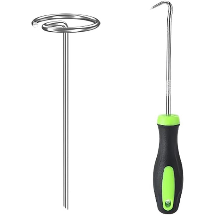 Садових кілочків з гачками для щіток, 15,2 см, 9 калібру, оцинковані садові кілочки, міцні ґрунтові кілочки для бар&39єру від бур&39янів, тканини для трави, рослинного покриву та садівництва на відкритому повітрі, 150