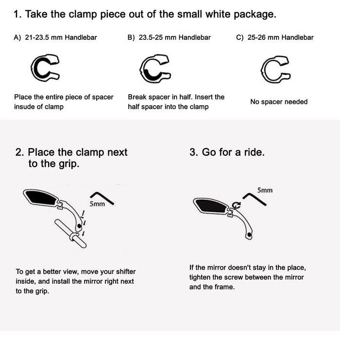 Дзеркало заднього виду Arkham Bicycle для мотоцикла HD з нержавіючої сталі, покоління 2.0 ( праве еліпс) овальної форми, 2 - праве