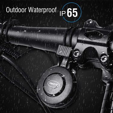 Велосипедний дзвінок USB, акумуляторний електрични 120 дБ чорний