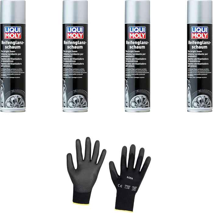 Захисні рукавички Iloda 4xOriginal Liqui Moly 400 мл Tire Gloss Foam 1609