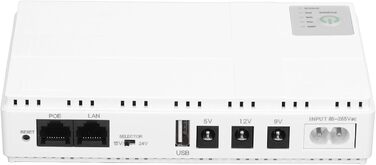 Міні-UPS акумулятор резервного живлення 8800/10400 mAh, 5V, 9V, 12V, безперебійне живлення для камер, роутерів, модемів, резервне живлення 85-265V, 8800 mAh (Європейська вилка)
