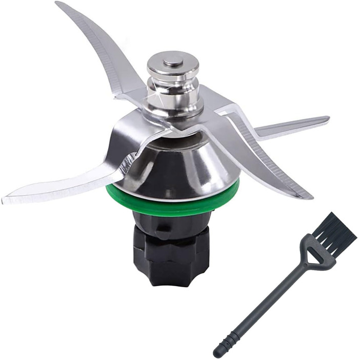 Ніж HAPPOW сумісний з Vorwerk Thermomix TM5 і TM6, заміна ножа на 4 леза, ніж блендера ультрагострий з нержавіючої сталі, в т.ч. 1 щітка для чищення, аксесуари для запасних частин ножа для вашого кухонного комбайна