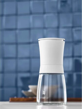См, без наповнення, млин для спецій, керамічний подрібнювач, пластик, скло, білий Одинарний, 14