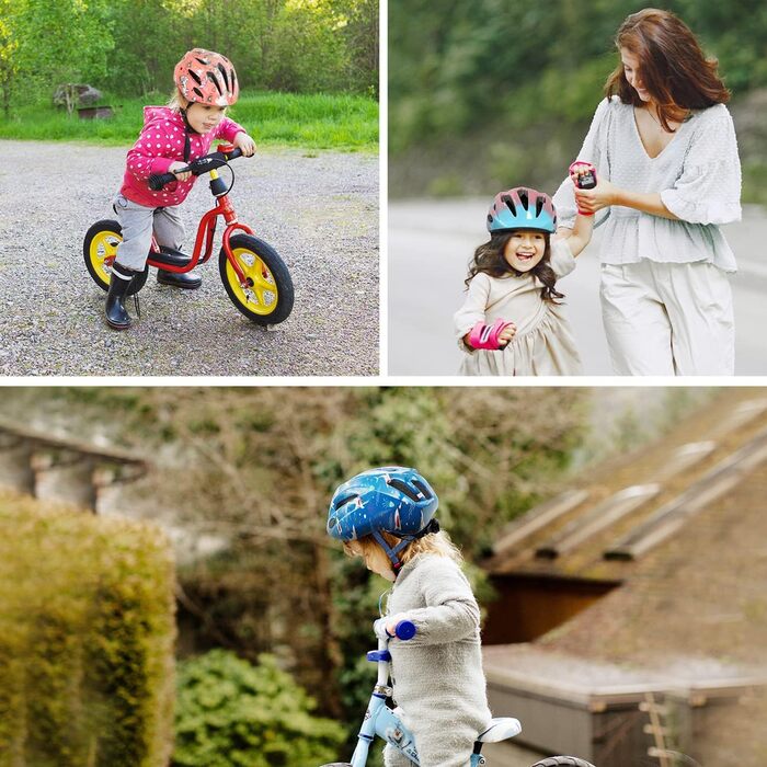 Велосипедний шолом Міцний дитячий шолом Регульований шолом для скейтборду Велосипедний шолом Шолом для скейтера 52-56 см для дівча