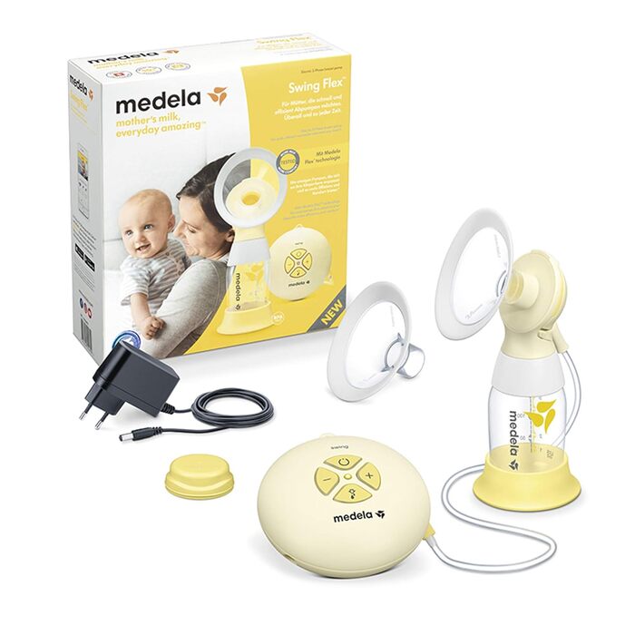 Електричний молоковідсмоктувач Medela Swing Flex Компактний дизайн З щитками для грудей PersonalFit Flex і технологією двофазного