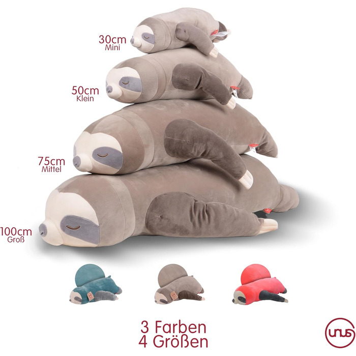 М'яка іграшка UNUS Лінивець, сірий