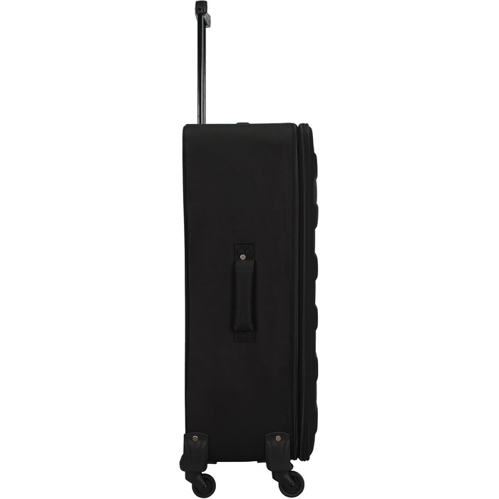 Дорожня валіза-візок SIGN Fabric Suitcase (набір ручної поклажі середньої та великої розмірів) компенсатор 5 см (чорний, ручна поклажа (60 см)) Ручна поклажа (60 см) Чорний