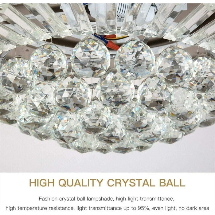 Тиха вентиляторна лампа кришталева люстра стельовий вентилятор зі світлом, сучасний невидимий стельовий вентилятор з пультом диста