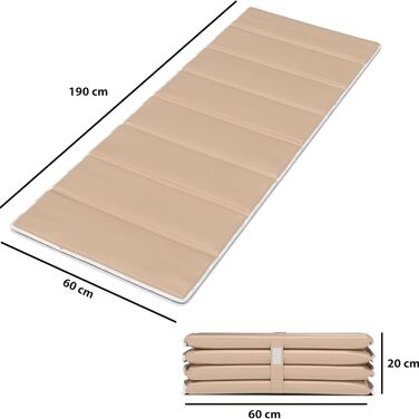 Пляжний килимок StarK 4-в-1, водний гамак для басейну та пляжу - Складаний кемпінговий килимок для сну 190 см x 60 см - М&39яка подушка для садового шезлонга - Зручна подушка для шезлонга (бежево-пісочний, 2 шт.) Бежевий, 2 шт.